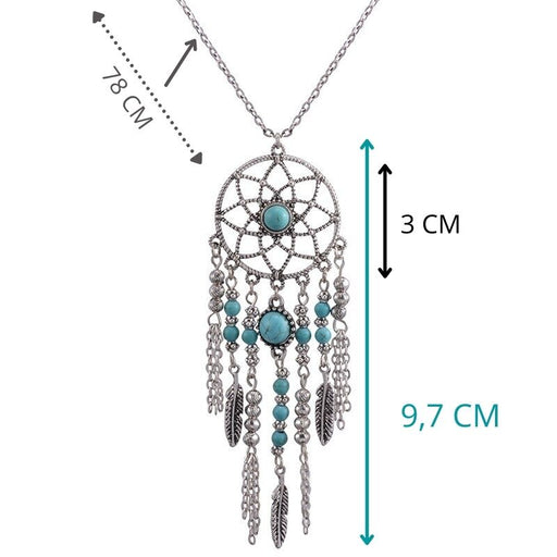 Collier Attrape-rêves Argent / turquoise
