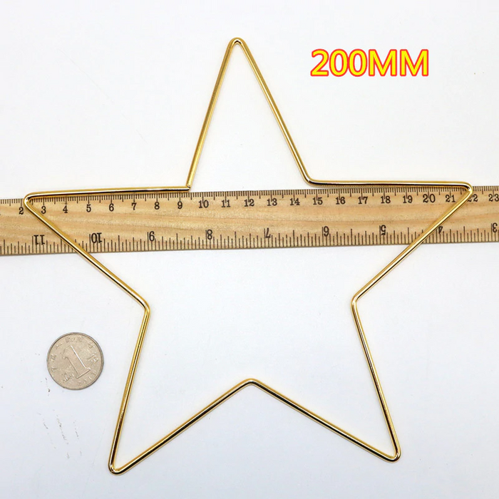 Anneau métal Doré étoile / 20 cm