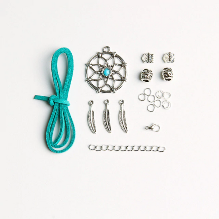 kit de fabrication bracelet attrape-rêves / turquoise