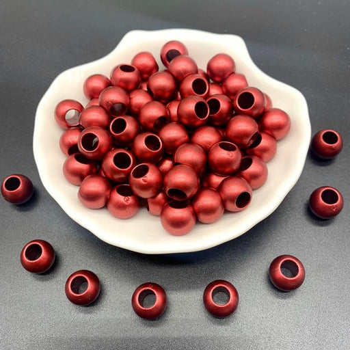 perles acrylique mat "rouge