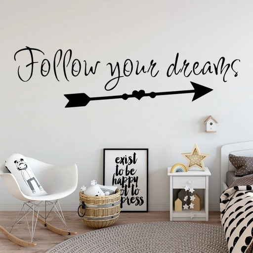 sticker "follow your dreams" 30 x 111 cm 